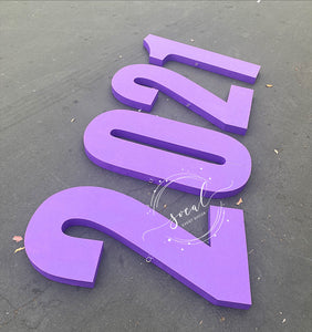 Custom pool float for birthday, corporate event - floating letters!