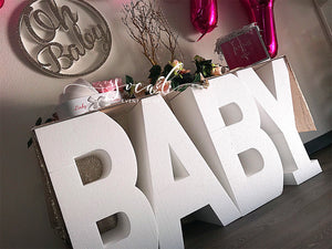 Baby Letters for Prop or Candy Dessert Table