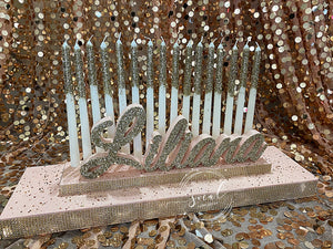 Sweet 16 Candelabra, Candle Lighting Ceremony Name Board, Quince, Bat Mitzvah