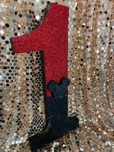 Load image into Gallery viewer, Custom Mickey or Minnie Glitter Prop with ANY Number!
