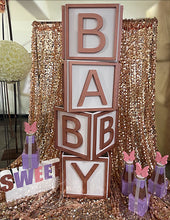 Load image into Gallery viewer, Huge Baby Blocks Prop! Photo shoot, candy buffet, baby shower!
