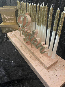 Rush Shipment - Sweet 16 Candelabra, Candle Lighting Ceremony, Quince, Bat Mitzvah - get it fast