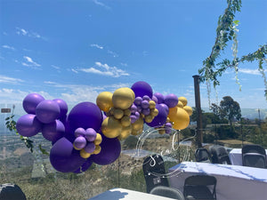 Large Balloon Swag with custom printed balloons! Local Orange County CA Delivery and Set up!