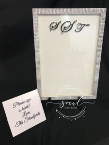 Framed Sign in with Hearts drop in Wedding, Sweet 16, Mitzvah