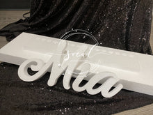 Load image into Gallery viewer, Unfinished Sweet 16 Candelabra, Candle Lighting Ceremony Name Board, Quince, Bat Mitzvah

