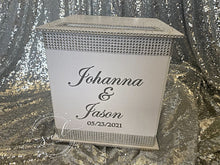 Load image into Gallery viewer, Rhinestone adorned large card box for Wedding, Sweet 16 or Mitzvah!
