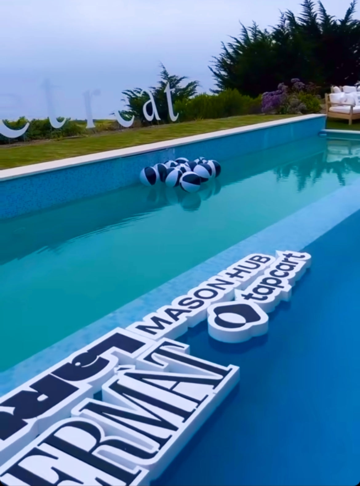 Custom floating Logo Pool float or Sign Logo Outline!