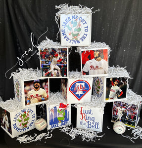 Photo cube centerpieces perfect for any event! Grad, Mitzvah, Birthday