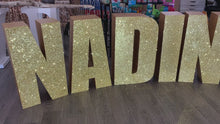 Load and play video in Gallery viewer, California store PICK UP- 30” Large Freestanding Foam Letters Priced EACH for Prop or Candy Dessert Table Wedding, Graduation, Birthday
