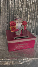 Load and play video in Gallery viewer, Stiletto &amp; Roses Tower Themed Card Box Money Box
