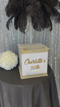 Load and play video in Gallery viewer, Rhinestone adorned large card box for Wedding, Sweet 16 or Mitzvah!

