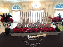 Load image into Gallery viewer, Sweet 16 Quince Candelabra Beauty and the beast, Alice in Wonderland, Masquerade Red Roses Theme
