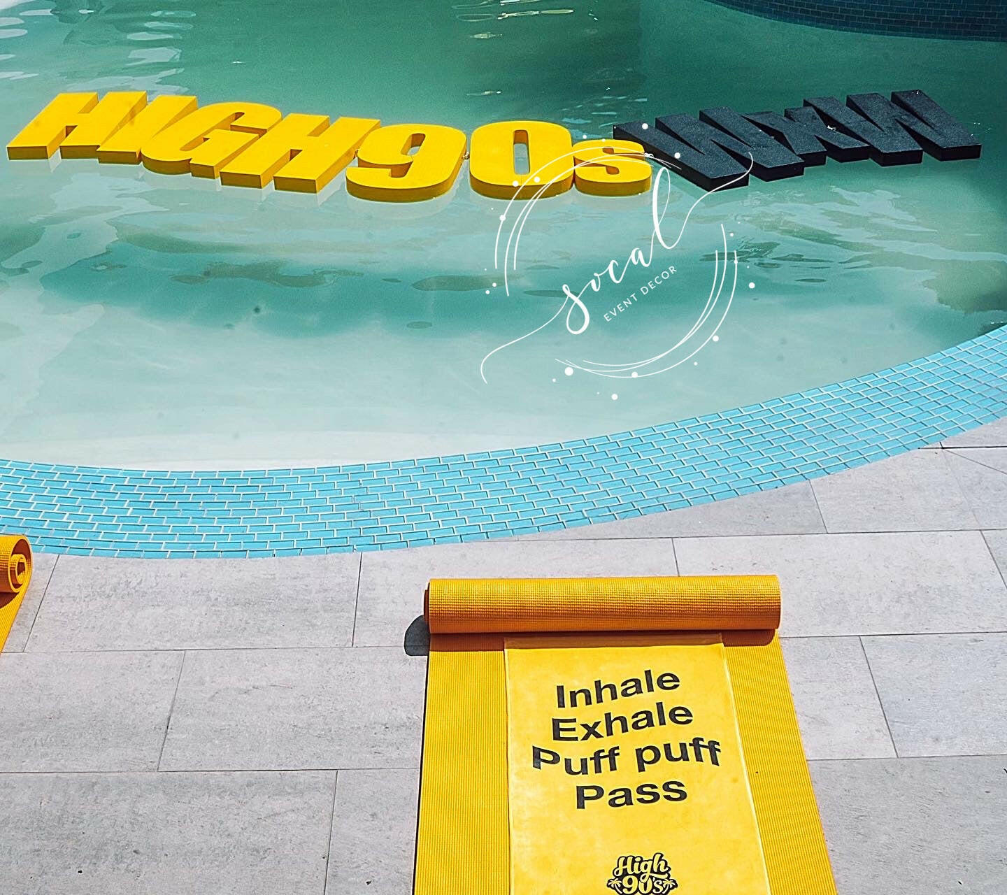 Custom pool float for birthday, corporate event - floating letters!