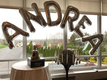 Load image into Gallery viewer, Saying or Name Balloon Letters Arch Delivered in Orange County California
