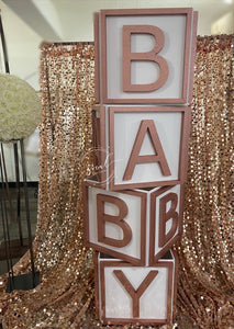 Huge Baby Blocks Prop! Photo shoot, candy buffet, baby shower!