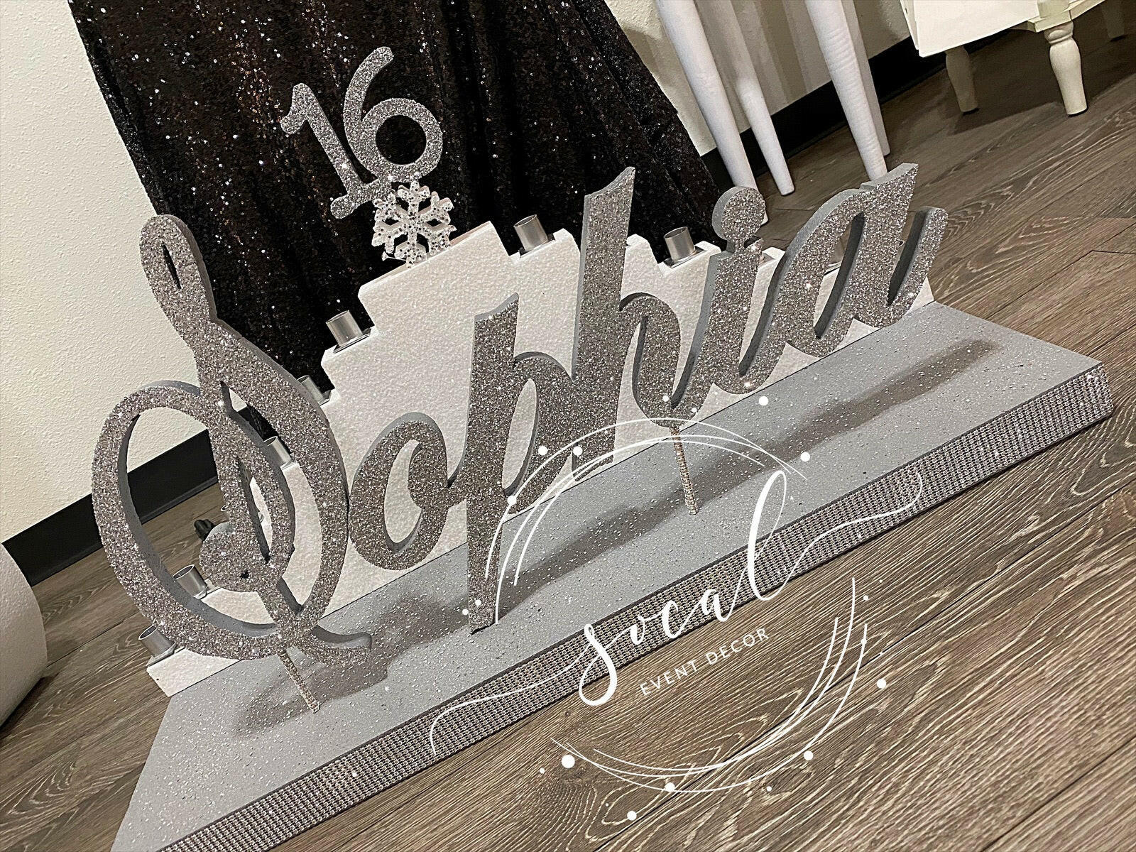 Sweet 16 Step Tiered Candelabra winter wonderland