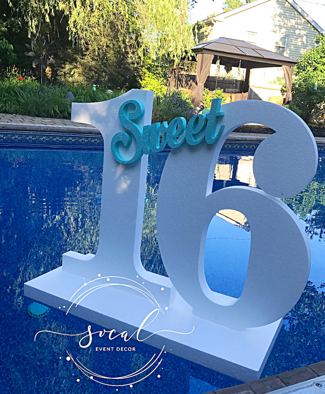 Sweet 16 Pool float - Floating Sign