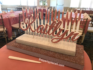 Sweet 16 Candelabra, Quince or Mitzvah Candle lighting Ceremony - Large