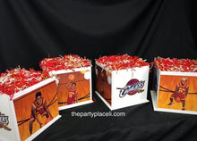 Load image into Gallery viewer, Photo cube or Sports Cube Picture Centerpieces Mitzvah, Birthday any team, any sport
