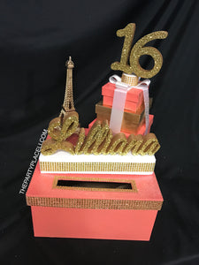 Paris Eiffel Tower Themed Card Box