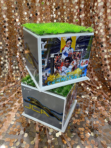 Photo cube or Sports Cube Picture Centerpieces Mitzvah, Birthday any team, any sport