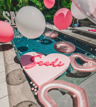 Load image into Gallery viewer, Large Shape with custom name - Pool Party Float Decoration Floating Prop Giant Numbers Letters - Wedding, Birthday, Grad
