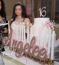 Load image into Gallery viewer, Sweet 16, Quince or Mitzvah Candle Lighting Ceremony Candelabra 1-tier
