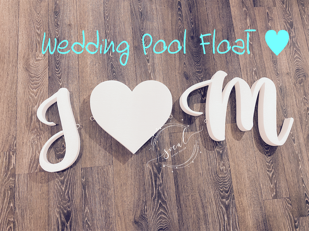 Pool float 3 Letter or symbol Pool Party Custom Float Wedding, Birthday, Grad