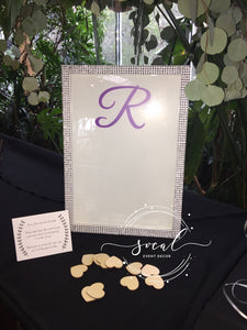 Framed Sign in with Hearts drop in Wedding, Sweet 16, Mitzvah