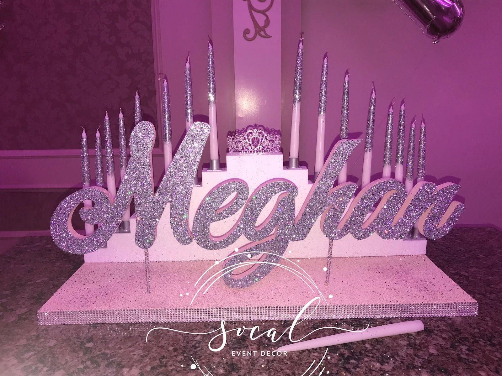 Sweet 16 Step Tiered Candelabra with Tiara